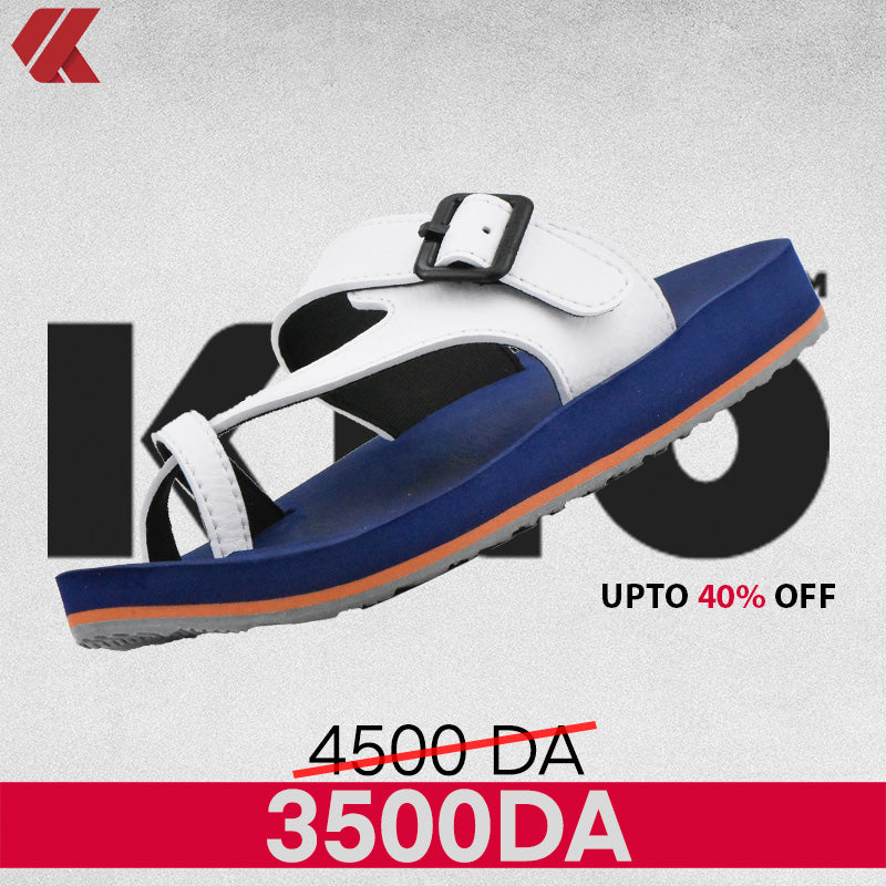 CLAQUETTE AA51M WHITE-NAVY BLUE KITO