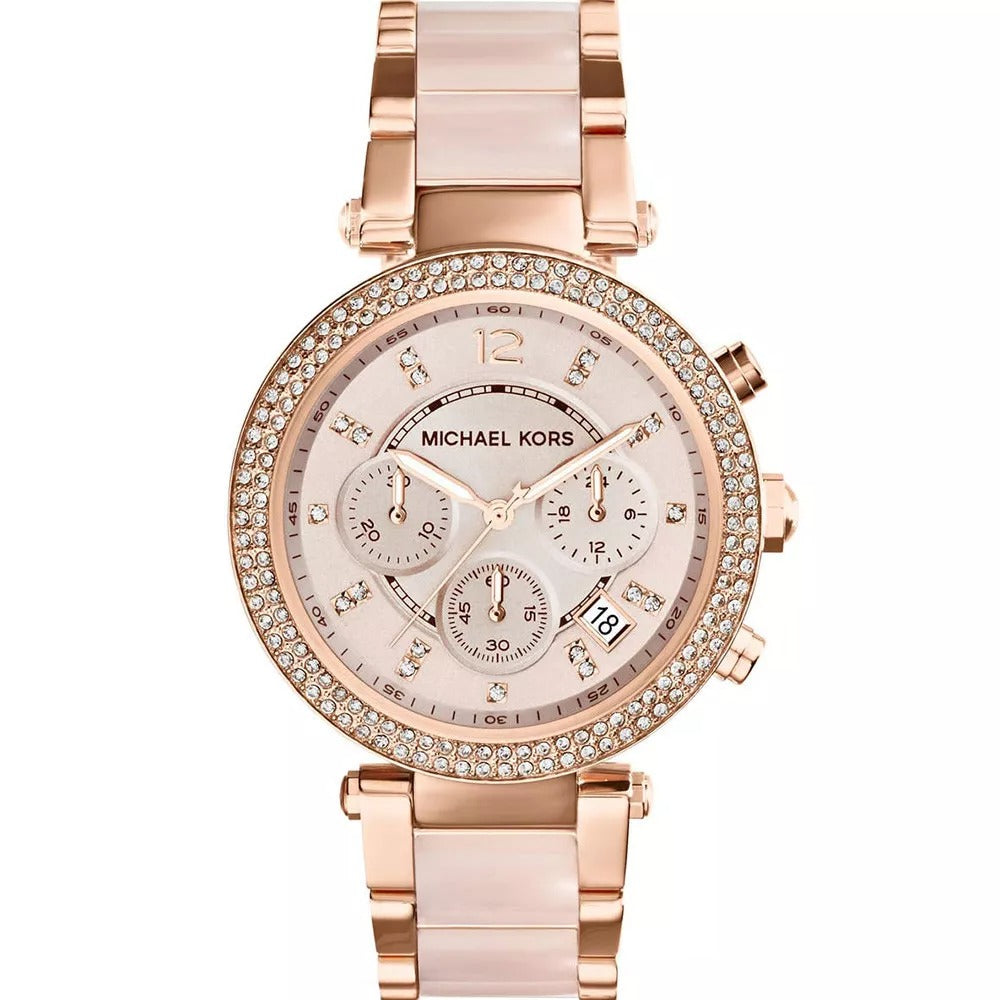 Michael Kors MK5896 Parker Chronograph Rose Gold-Tone Watch