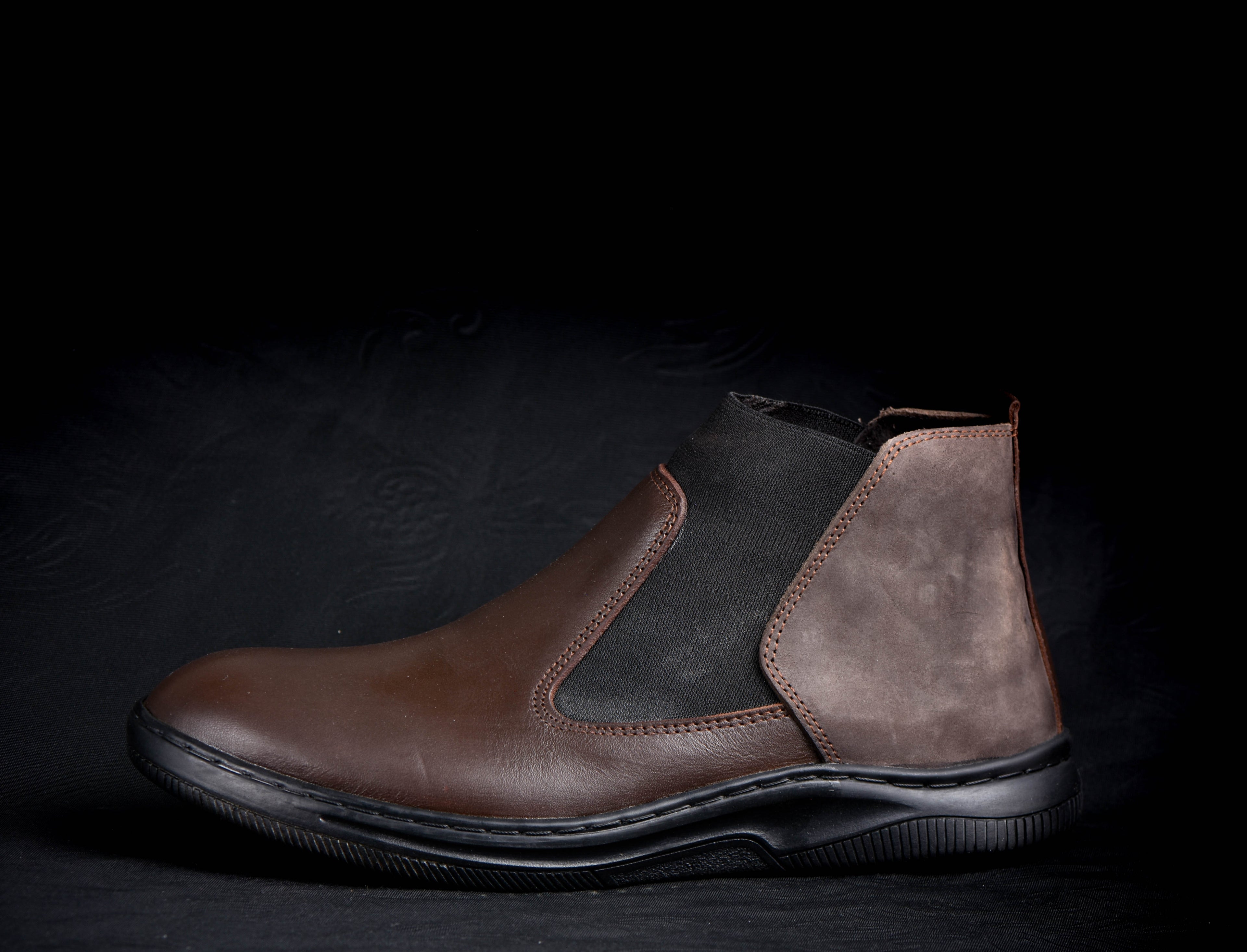 Chelsea boot orthopédique noir