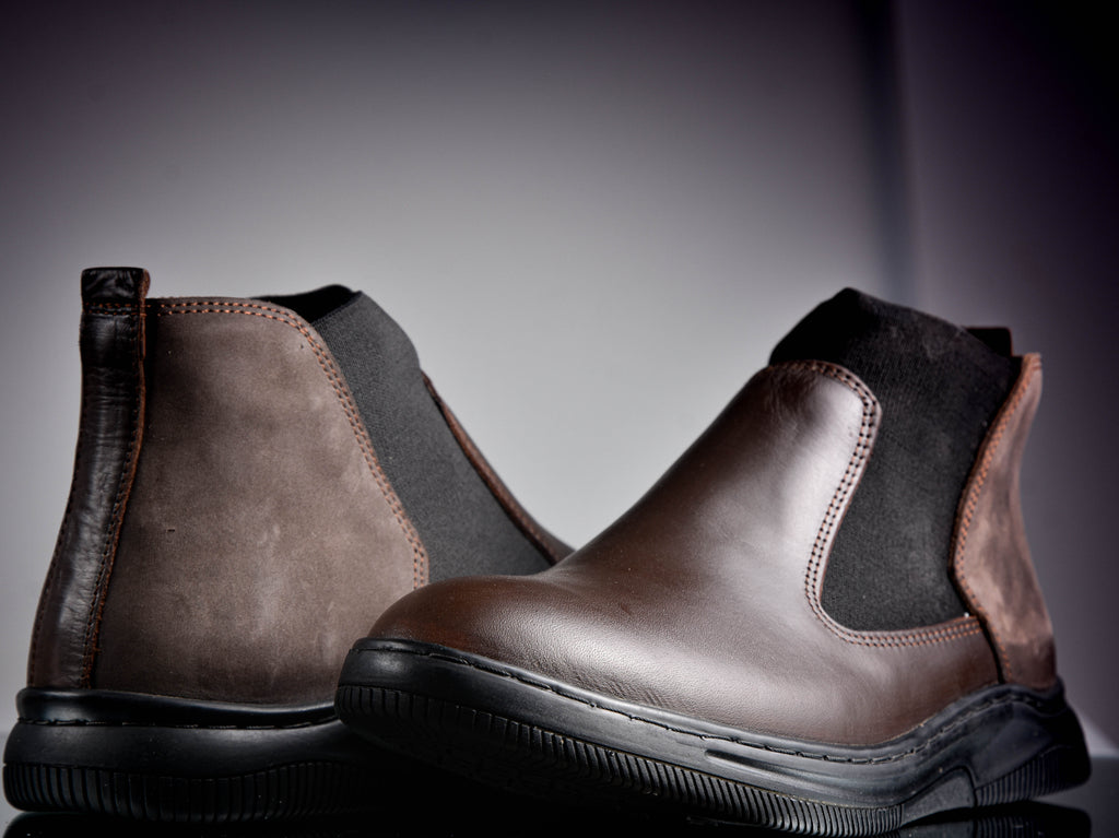 Chelsea boot orthopédique noir