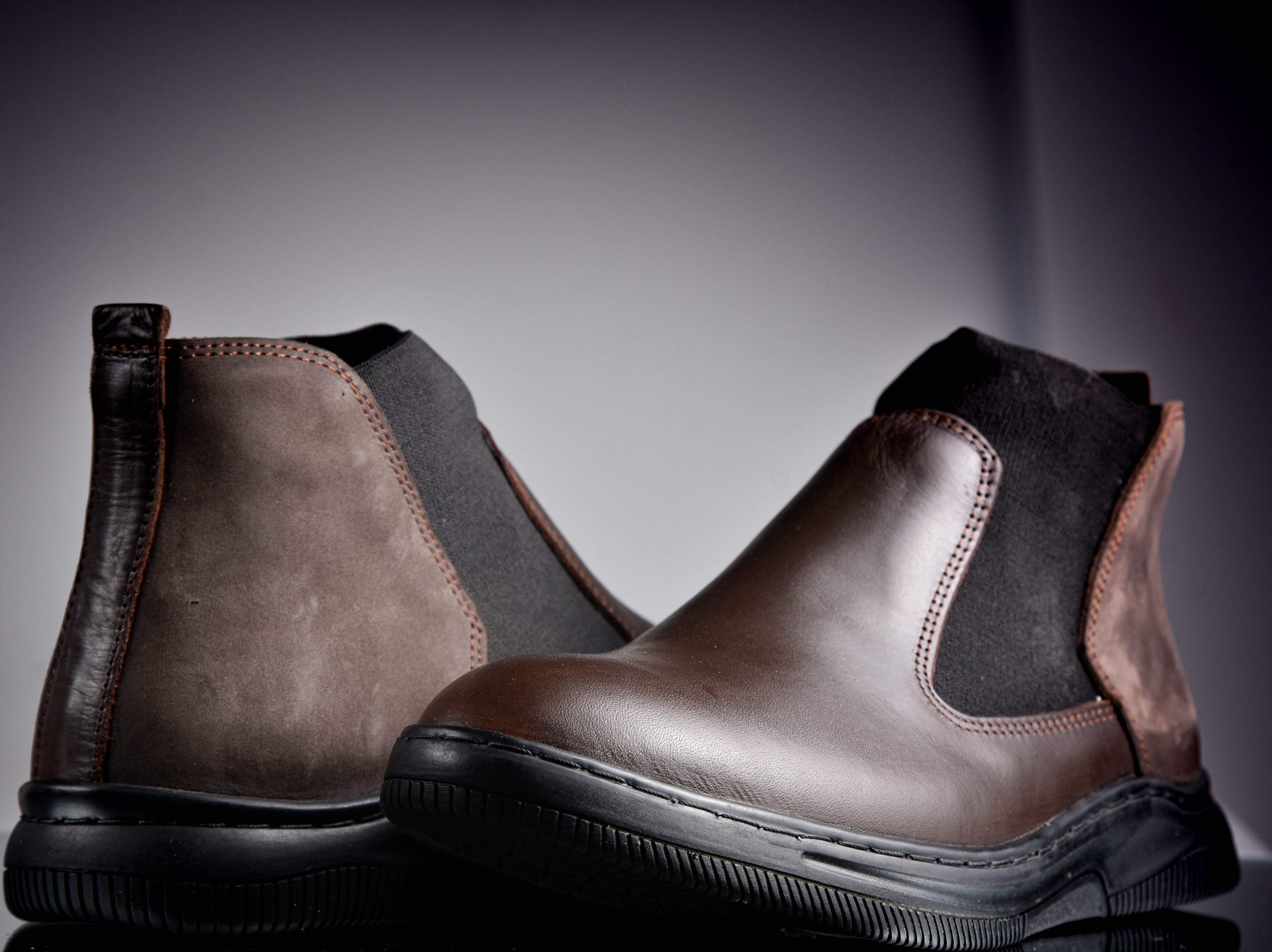 Chelsea boot orthopédique noir