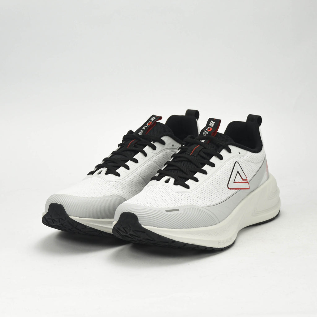 PEAK CUSHION RUNNING SHOES-LT.GREY/BLACK
