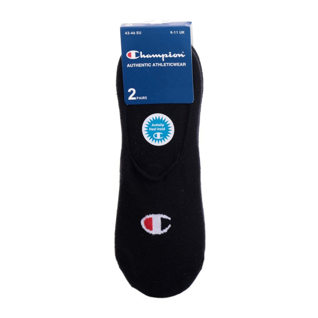 Champion 2-Pack Footie Socks Black