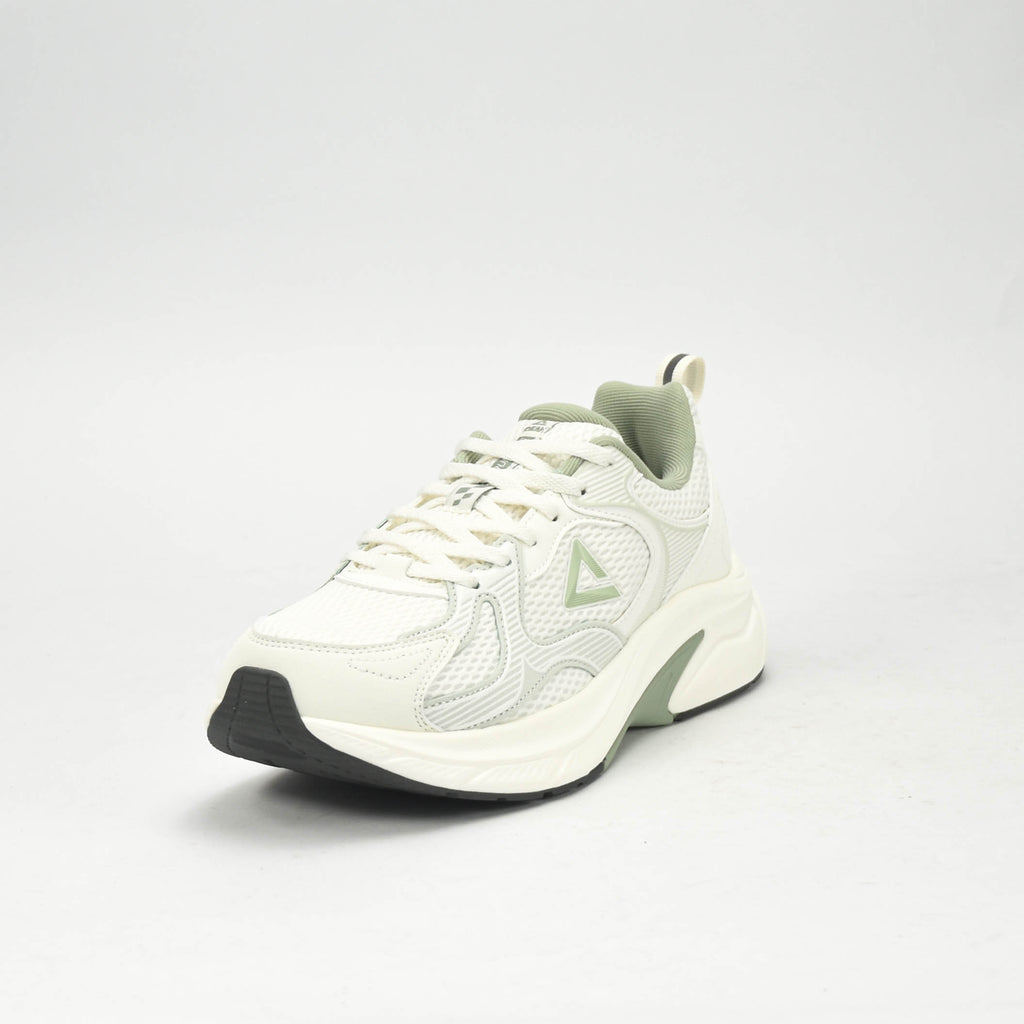 PEAK TRAINING RUNNING SHOES-WHITE/GREEN